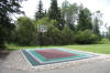 A home owner installed 22'x30' court with a basketball system.
