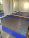 Home exercise floor without equipment installed